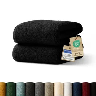 Blumtal Handtuch 50 x 100 cm schwarz