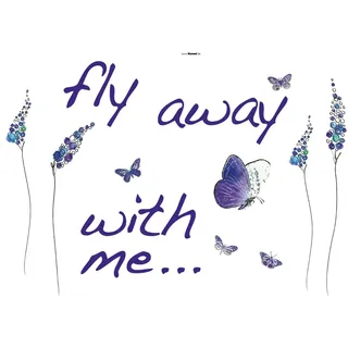 KOMAR Dekosticker Butterflies 100 cm x 70 cm