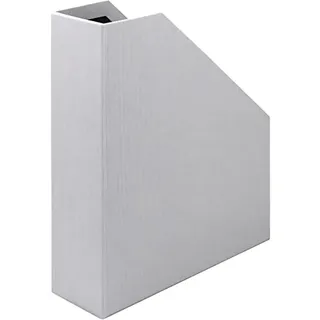 RÖSSLER SOHO Stehsammler A4 mit Griff | Stehsammler Pappe aus stabilem Karton | Büro Organizer | Schreibtisch Organizer | Zeitschriftenhalter | 315 x 260 x 80 mm | 1 Stück | Farbe: Grau | Stone