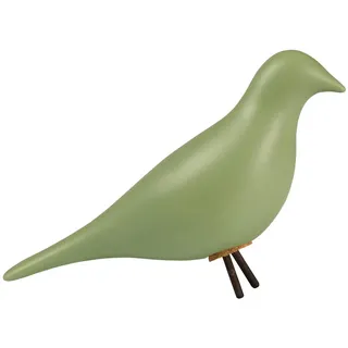 Ambia Home Dekovogel , Hellgrün , Keramik , Uni , Vogel , 10x18x27 cm , Made in Europe , zum Stellen, handgemacht , Dekoration, Dekofiguren & Skulpturen, Dekotiere