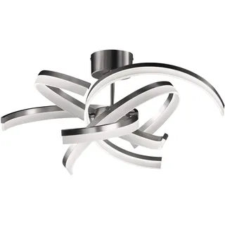 Fischer & Honsel Deckenleuchte Sund TW | 4x LED 8, Watt | Nickelfarben | Farbtemperatureinstellung Stufenlos | Helligkeit Stufenlos Dimmbar | Mit Fernbedienung | 20898 | EEG: F