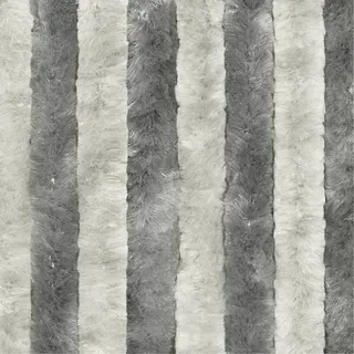 Moritz Flauschvorhang aus Chenille 118 x 230 cm grau Silber Türvorhang als Fliegenschutz Insektenschutz für Camping Wohnwagen