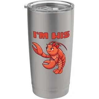 Süßes Cartoon Hummer Pärchen Design Doppelwandiger Edelstahl-Thermobecher