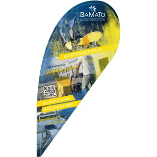 BAMATO Beach Flag " Tropenform"  mit hochwertigem Direktdruck (Motiv 3)