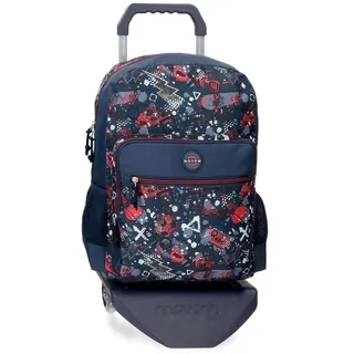 Movom Freizeitrucksack mit mehrfarbigem Trolley, 32 x 42 x 16 cm, Polyester, 21,5 l