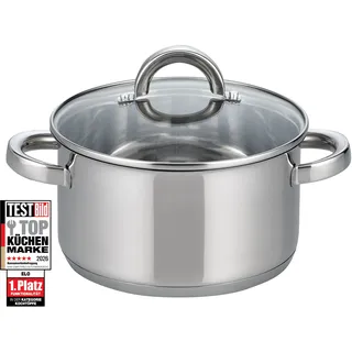 Fleischtopf ELO BASIC "Opal", silber (edelstahlfarben), Ø:16cm, Töpfe, Fleischtopf, Induktion