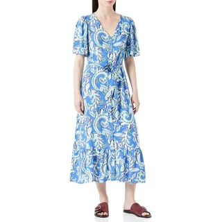 ONLY Damen Onlnova Life S/S Emily Dress AOP Ptm, Dazzling Blue/AOP:440 Soft Boho, 3XL