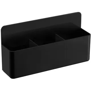 MoKo Magnetisch Stifthalter, Markerhalter Magnetstifthalter, 3 Fächer Magnet Stifte Halterung Organizer Markerhalterung für Kühlschrank Schließfach Whiteboard und Andere Magnetisch Oberfläche, Schwarz