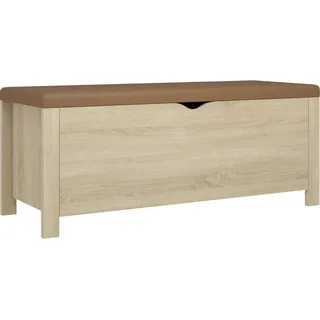 Sitzbank mit Stauraum und Kissen Sonoma-Eiche 105x40x45 cm - Braun