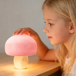 POCKETMAN LED-Nachtlicht, süßes Pilz-Pat-Licht, Silikon, USB-Nachtlampe, magnetischer Berührungssensor, Atmosphärenlampe, Schlafzimmer, Nachttischlampe