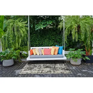 andiamo Outdoor Teppich wetterfest Bonnie - Balkon Teppich wasserfest Outdoorteppich im bunten Design auch einsetzbar als Teppich Wohnzimmer oder Küchenteppich Anthrazit-grau 120 x 170 cm