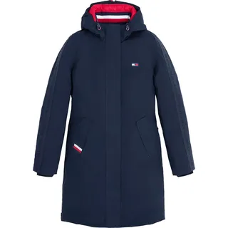 Tommy Hilfiger Equestrian Damen Long Parka Reitmantel Oregon desert sky, Größe:M - Blau