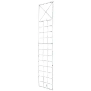 CLP Rankgitter Metall Antik Weiß , Weiß, Schwarz , 40x198x2 cm , Dekoration, Gartendeko