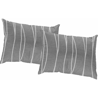 Dekokissen WIRTH "DALLAS" Gr. 3, schwarz (schwarz, gemustert unifarben), B:40cm L:60cm, Kunstfaser, Polyester, Dekokissen_Sitzkissen_Kissenhüllen, Dekokissen, Kissenhülle ohne Füllung, 2 Stück
