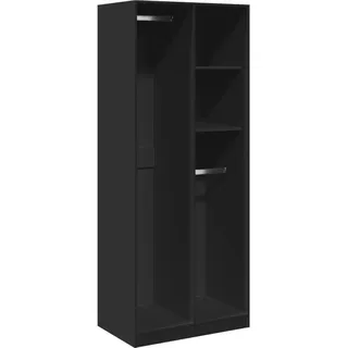 vidaXL Kleiderschrank 80 x 200 x 50 cm Schwarz
