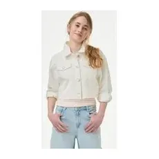 Girls M&S Collection Cropped Denim Jacket (6-16 Yrs) - Ivory, Ivory - 15-16