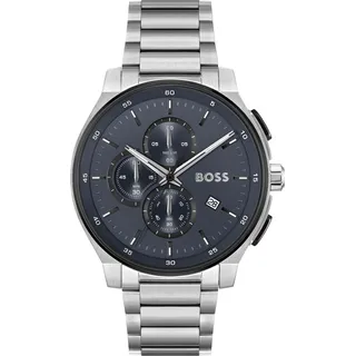 Boss Chronograph Peak 2.0 mit Silbernes Edelstahlarmband, analog, Tag