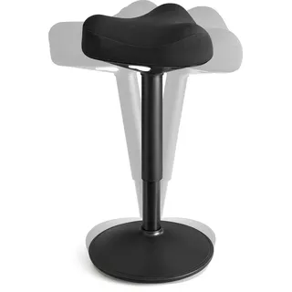 Songmics Stehhocker Kunststoff Schwarz