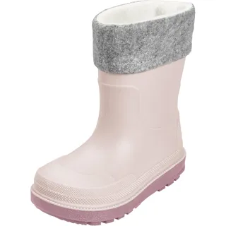 Playshoes Regenstiefel mit Futter (Herausnehmbar) Unisex Kinder Gummistiefel, Rosa Socke, 22 EU