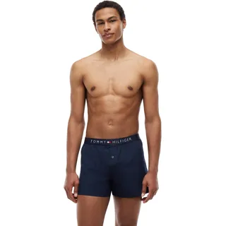 Tommy Hilfiger Cotton Woven Icon Boxershorts Blau S 1er Pack