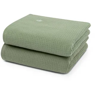 ROSS Handtücher »Waffelpique« 100% Baumwolle, grün