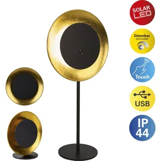 NÄVE Solarleuchte Metall B:11,8cm H:41,5cm L:20cm 1 Stk. gold