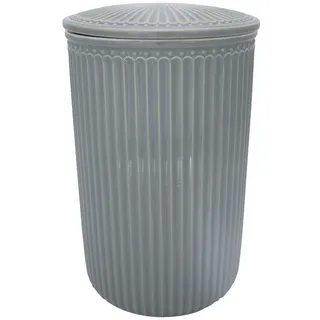 GREENGATE Vorratsdose mit Deckel ALICE Stone Grey Grau Groß 13x21 cm Keramik