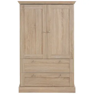 OTTO home Drehtürenschrank Binz 84 x 130 x 35 cm Weiß/Braun