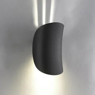MULANDI LED Wandleuchte Up and Down Leuchten Aussen IP54 Außenlampe Wand LED 4000K Aluminum Clear Glass Modern Außenlampe Auf und Ab Wandlichter Licht nach oben und unten für Flur Garten Hof