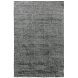 benuta pure Viskoseteppich Nova Dunkelgrau 120x170 cm - Moderner Kurzflor-Teppich für Wohnzimmer