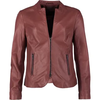 Lederjacke JCC "Lederjacke Lida", Damen, Gr. 40, rot (bordeaux), Obermaterial: 100% Lammnappaleder LANA. Futter: 100% Polyester PES., Jacken Lederjacke