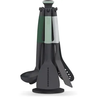 Joseph Joseph Elevate Küchenhelfer-Set 6-teilig mit drehbarem Ständer salbeigrün