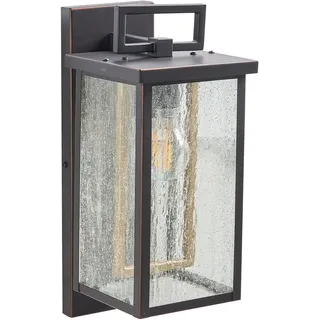 Beliani Außenwandleuchte GALA mit Bewegungsmelder Schwarz