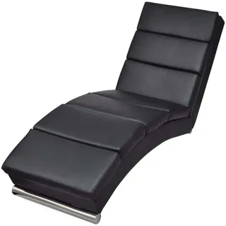 Design Chaiselongue Schwarz Kunstleder - Recamieren 2025 Neu8658286 1parcel - Schwarz