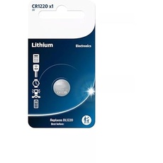 Knopfzelle/Lithium CR1220/00B, 1 Stück, für kleine Alltagsgeräte