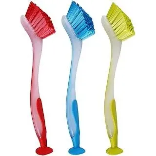 Scheuerbürste für Geschirr,3 PCS Bambus Topfbürste Palmbürste Natürliche Spülbürste Küchenbürste Gemüse Bürste für Spültöpfe Pfannen Spülbeckenreinigung