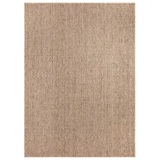 Waschbarer In-& Outdoorteppich Wetterfest Garten Terrasse Esszimmer Boho Muster Unicolor Meliert Moderner Style Größe 120x160 cm - Beige