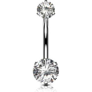 OUFER Body Piercing Bauchnabelpiercing Titan Belly Piercing 14mm Extra Lang 14G Bauchnabelpiercing Schmuck Navel Belly Bar Navel Piercing Jewellery Nabelpiercing