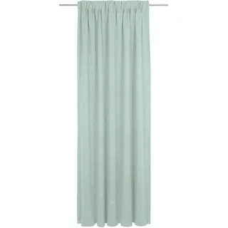 Vorhang ADAM "Scribble" Gr. 4, blau (petrol), B:142cm H:245cm, Jacquard, Baumwolle, Leinen, Gardinen, Vorhang, aus Leinen und Bio-Baumwolle