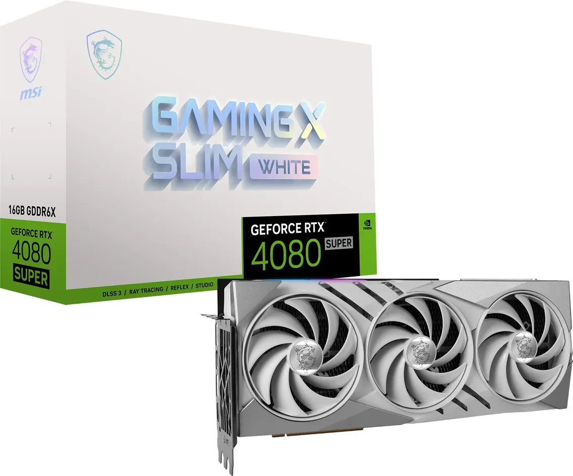 Bild von GeForce RTX 4080 SUPER 16G Gaming X Slim White, 16GB GDDR6X, 2x HDMI, 2x DP (V511-220R)