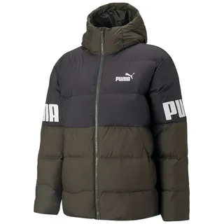 Puma Daunen-Winterjacke Power Hooded Down Puffer dunkelgrün Herren