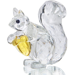 H&D Hyaline&Dora Kristall Tier Mini Eichhörnchen Sammlerartikel Figur Glas Skulptur Briefbeschwerer Tisch Ornament Dekoration