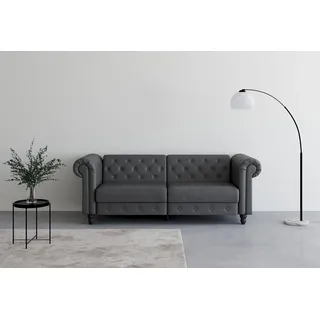 dorel home Schlafcouch Kunstleder 3-Sitzer Grau