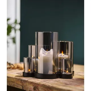 philippi Windlicht Lichtermeer Glas Grau