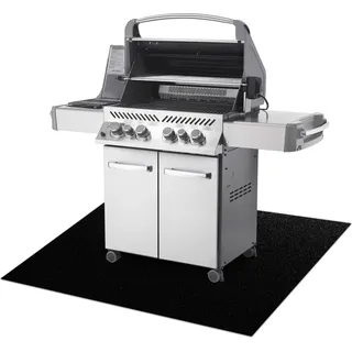TRIUMPH 990 Grillschutzmatte für Terrasse, draussen – Schwarz Schwarz 100x200 cm - Schwarz