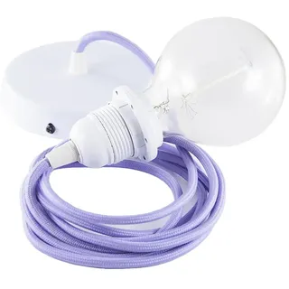 Creative Cables Rm07 2 M Hängeleuchte Pendel Für Lampenschirm - Lilac / White - One Size