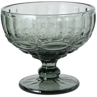 Boltze Home Dessert- UND Eisbecher Grünes Glas Ø 12 cm , Grau , Geschirr, Schalen & Schüsseln, Dessertschalen