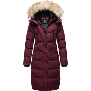 Marikoo Damen langer Winterjacke Stepp Parka mit abnehmbarer Kapuze Schneesternchen