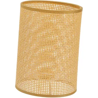 SEWOART Rustikaler Rattan Lampenschirm Für Tisch- Und Stehlampe Innen 8.07X5.51 Zoll E27 Zubehör Gewebter Lampenabdeckung Für Wohnzimmer Schlafzimmer Und Büro