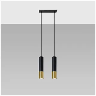 Sollux Loopez 3-flg. 3 x 40 W 6 cm rund / Schwarz/Gold